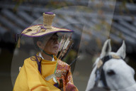 Mounted archer during the Jidai festival