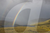 Rainbow over Glenveagh National Park, County Donegal, Ulster, Republic of Ireland, Europe
