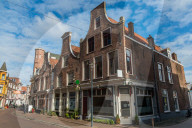Typical Dutch houses in Haarlem, Netherlands