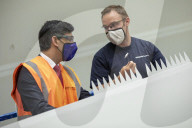 Rishi Sunak UK Chancellor of the Exchequer visits wind turbine manufacturer Siemens Gamesa in Hull