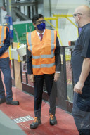 Rishi Sunak UK Chancellor of the Exchequer visits wind turbine manufacturer Siemens Gamesa in Hull