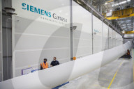 Rishi Sunak UK Chancellor of the Exchequer visits wind turbine manufacturer Siemens Gamesa in Hull