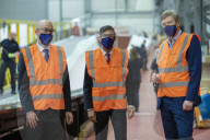 Rishi Sunak UK Chancellor of the Exchequer visits wind turbine manufacturer Siemens Gamesa in Hull