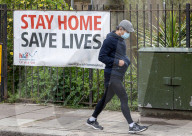 Covid-19 signs London.