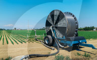 Hoses to water crops in Emilia, Romagna, Italy
