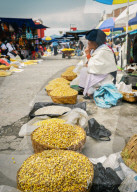 Andean corn in a market in Otovalo, Ecuador