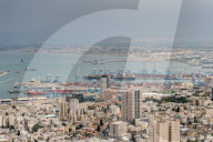View over the city and port, Haifa, Israel, Middle East