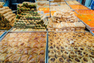 Traditional Israeli sweets in a market in Jerusalem, Israel