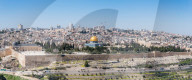 Tombstones on the Mount of Olives with the Old City in Background, Jerusalem, Israel, Middle East