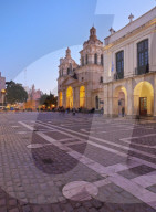 Twilight view of the Cathedral of Cordoba, Cordoba, Argentina, South America
