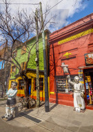 View of the colourful La Boca Neighbourhood, City of Buenos Aires, Buenos Aires Province, Argentina, South America