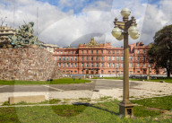 View of the Casa Rosada on Plaza de Mayo, Monserrat, City of Buenos Aires, Buenos Aires Province, Argentina, South America