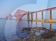 View of the Forth Bridge, UNESCO World Heritage Site, Queensferry, near Edinburgh, Lothian, Scotland, United Kingdom, Europe
