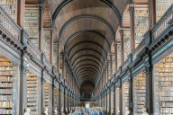 Ireland, Dublin, Trinity College, Old Library building, Long Room, interior