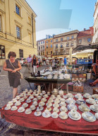 Poland, Lublin Voivodeship, City of Lublin, Old Town, Flea Market on the Market Square