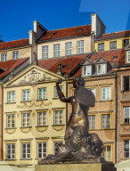 Poland, Masovian Voivodeship, Warsaw, Old Town Market Place, The Warsaw Mermaid