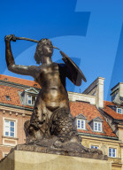 Poland, Masovian Voivodeship, Warsaw, Old Town Market Place, The Warsaw Mermaid