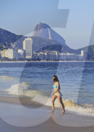 View of Copacabana Beach, Rio de Janeiro, Brazil, South America