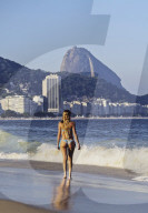 View of Copacabana Beach, Rio de Janeiro, Brazil, South America