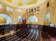 Interior view of the Palacio Tiradentes, Rio de Janeiro, Brazil, South America