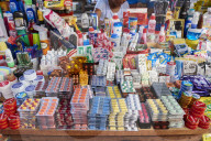 Medicine stall in Belem Market, in Iquitos, Peru, the largest market in the city.