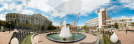 Panorama of the station square in Kharkiv