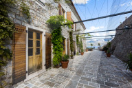 Inside the walls of the citadel which sits with the old town (stari grad) of Budva, Montenegro.