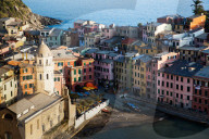 Vernazza in sunset lights, Cinque Terre national park, Liguaria