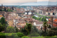 Florence panorama from Piazzale Michelangelo with Ponte Vecchio