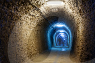 Tunnel of Salina Turda, well known landmark in Transylvania, Romania, Europe