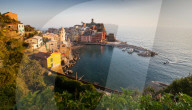 Vernazza in sunset lights, Cinque Terre national park, Liguaria