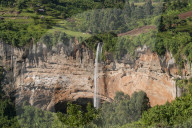 A view down on Sipi falls in Eastern Uganda.