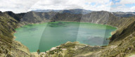 Ecuador, Lago Quilotoa, caldera lake in extinct volcano in central highlands of Andes