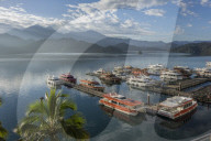 Shuishe pier, morning, Sun Moon lake, Taiwan