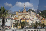 Menton old town, Alpes Maritime, Cote d'Azur, France