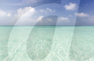 Crystal clear sea and blue sky, Coco Palm resort, Dhuni Kolhu, Baa Atoll, Republic of Maldives, Indian Ocean