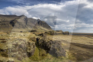 Dramatic cloud formations over landscape, near Vik Y Myrdal, South Iceland