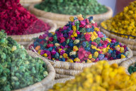 Pot Pourri in spice market (Rahba Kedima Square) in the souks of Marrakech, Morocco