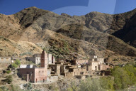 Traditional village in the foothills of the High Atlas Mountains, Morocco