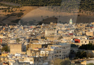 Medina of Fez bathed in evening light, Fez, Morocco