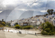 View over Chefchaouen (Chaouen), also known as the Blue City, Morocco