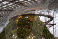 Inside the Cloud Forest biosphere at Gardens by the Bay, Singapore