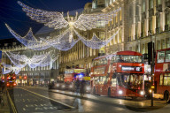 Regent Street Christmas lights in 2016, London, England, United Kingdom, Europe