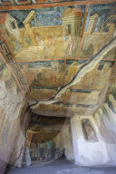 UNESCO Rock Church 'The Holy Mother' 14th century Palaeologian style Medieval Christian Art. Panels depict scenes from gospels