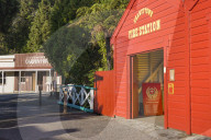 Historic building evoking the west coast's gold-mining past, Shantytown, Greymouth, Grey district, West Coast, South Island, New Zealand, Pacific