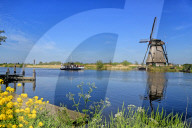 Windmill in Kinderdijk, South Holland, Netherlands