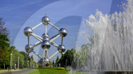 Atomium in the Urban District of Laeken, Brussels, Brabant, Belgium