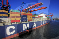 Container Terminal Waltershof, Harbour of Hamburg, Hamburg, Germany