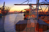 Container Terminal Waltershof, Harbour of Hamburg, Hamburg, Germany