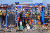 Container Terminal Waltershof, Harbour of Hamburg, Hamburg, Germany